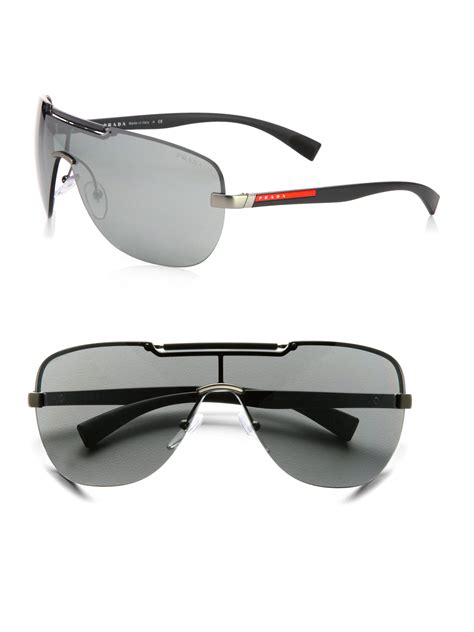 prada shield sunglasses for men|prada sunglasses for small face.